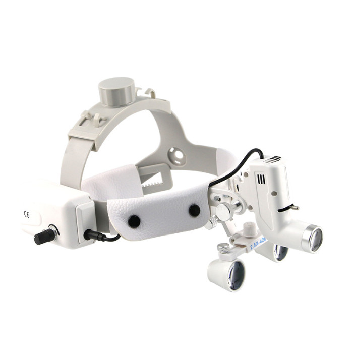 2.5X 3.5X Dental Binocular Loupes Dental LED Light Lamp Brightness Spot Adjustable Dental Lab 5W Headlamp For Surgical Headlight