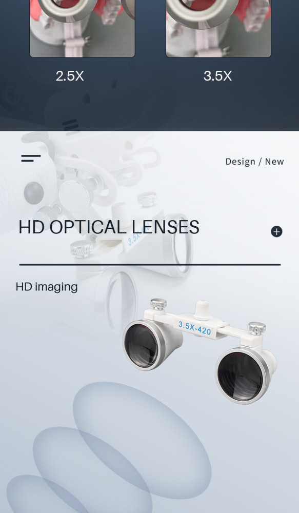 2.5X 3.5X Dental Binocular Loupes Dental LED Light Lamp Brightness Spot Adjustable Dental Lab 5W Headlamp For Surgical Headlight