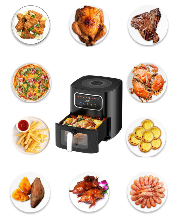 Household Visual Air Fryer Large Capacity Multifunctional Fries Roasting Baking