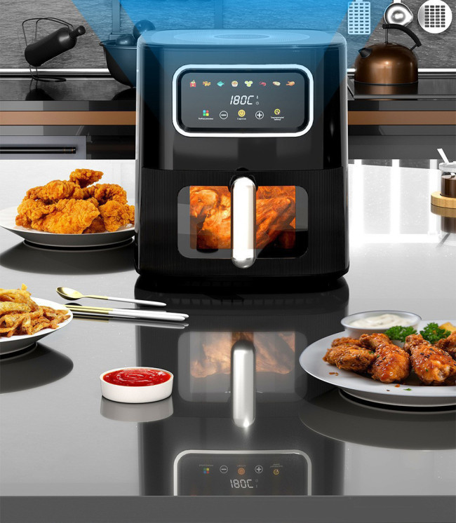 Household Visual Air Fryer Large Capacity Multifunctional Fries Roasting Baking
