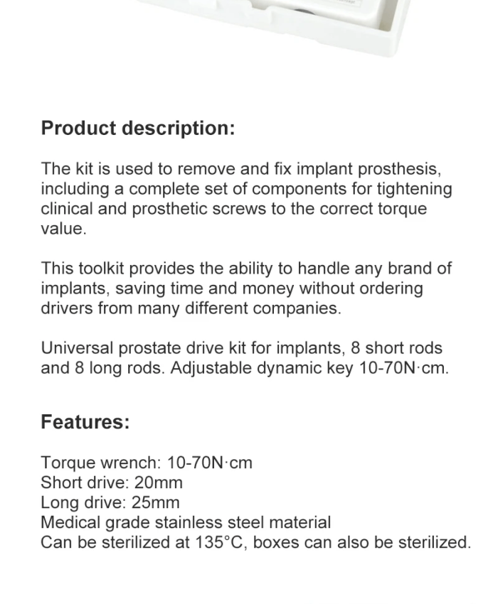 Dental Repair Universal Planting Tooth Torque Wrench Oral Planting Screwdriver