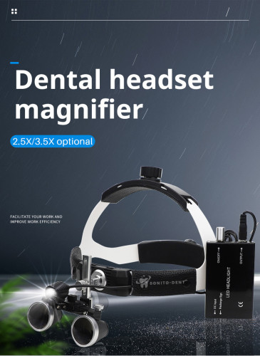 Dental 5W Spotlight Headlamp Surgical lamp Lab Magnification Binocular Magnifier