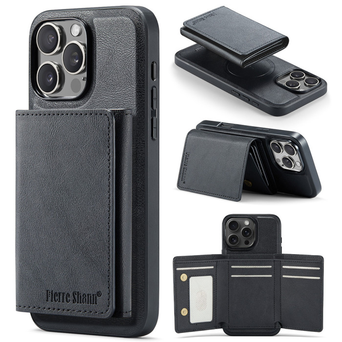 For Apple iPhone 17 Pro Max 16 15 14 13 12 Phone Cover Leathe Magnetic Case 2in1