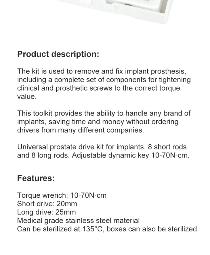 Dental Repair Universal Planting Tooth Torque Wrench Oral Planting Screwdriver