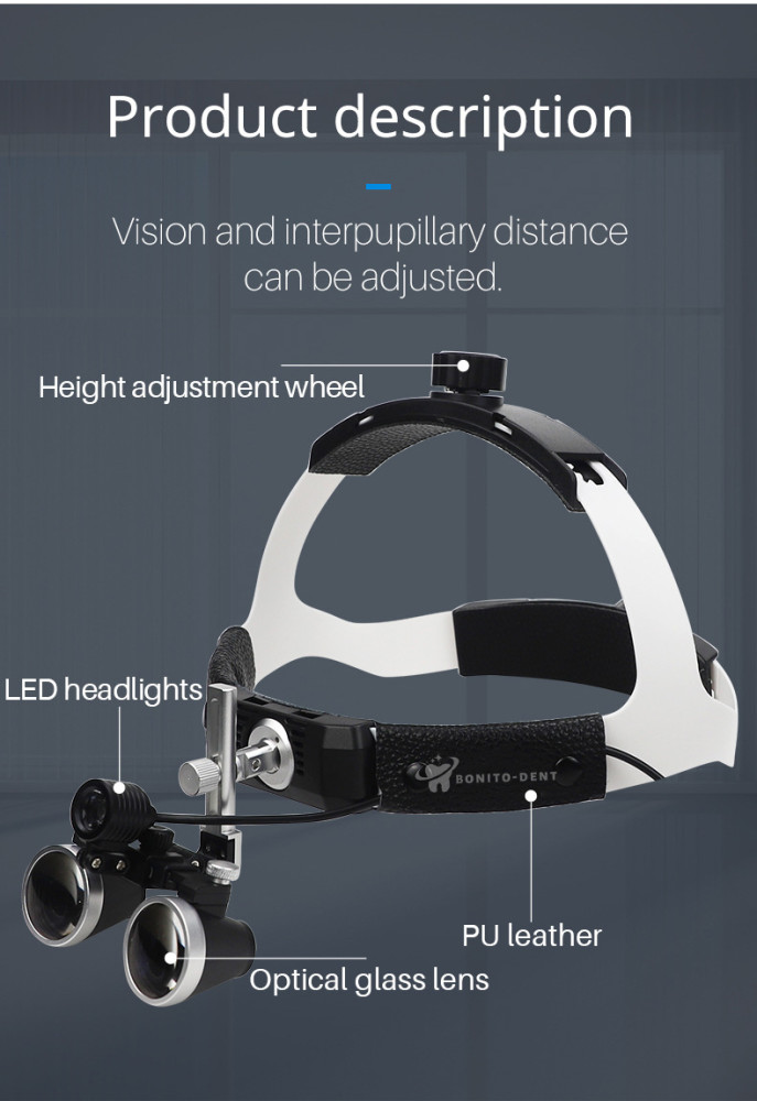 Dental 5W Spotlight Headlamp Surgical lamp Lab Magnification Binocular Magnifier