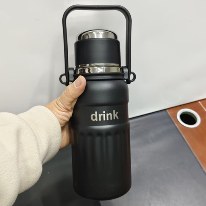 Water Bottle Vacuum Cup Portable Straw Thermal Insulation Cup Children's Student