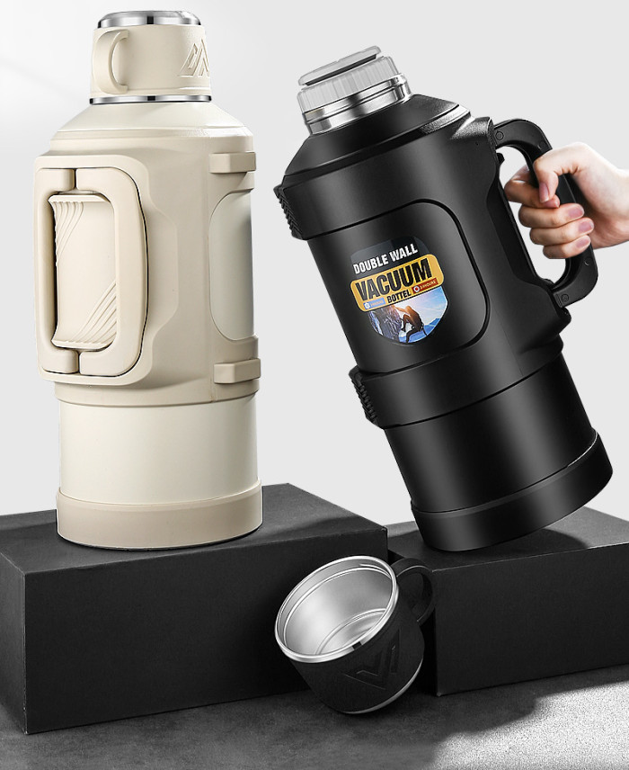 6L Insulation Pot Outdoor Large Capacity Steel Bottom Kettle Travel Tumbler Pot