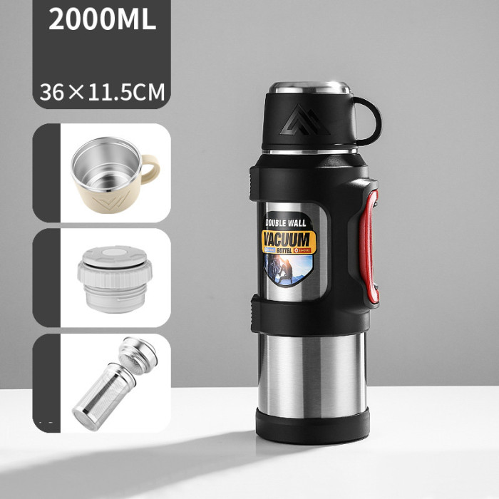 6L Insulation Pot Outdoor Large Capacity Steel Bottom Kettle Travel Tumbler Pot