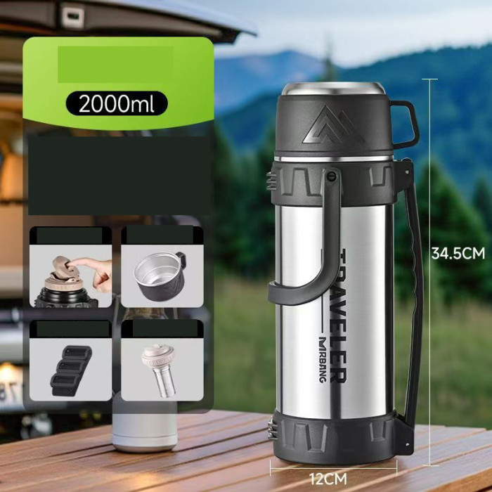 5.2L Large Capacity Pot Stainless Steel Kettle 316 Outdoor Bottle Car Thermos