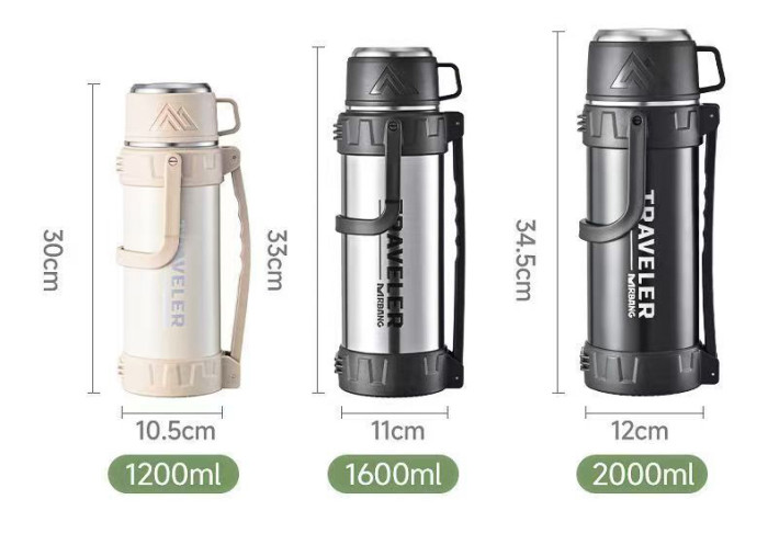 5.2L Large Capacity Pot Stainless Steel Kettle 316 Outdoor Bottle Car Thermos