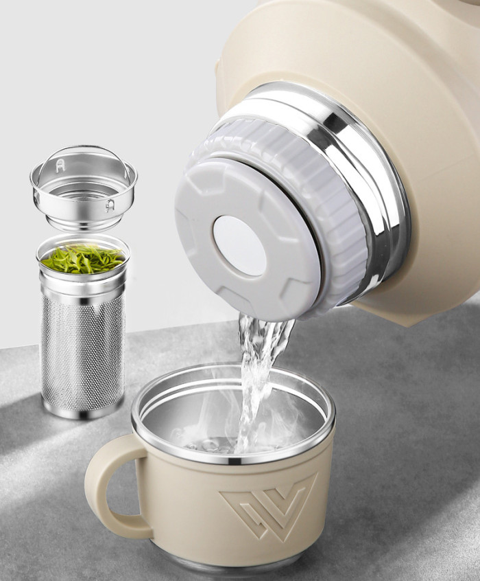 6L Insulation Pot Outdoor Large Capacity Steel Bottom Kettle Travel Tumbler Pot