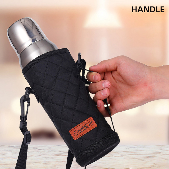 Double Lid Vacuum Cup Stainless Steel Cup Student Outdoor Kettle Tumbler Pot 