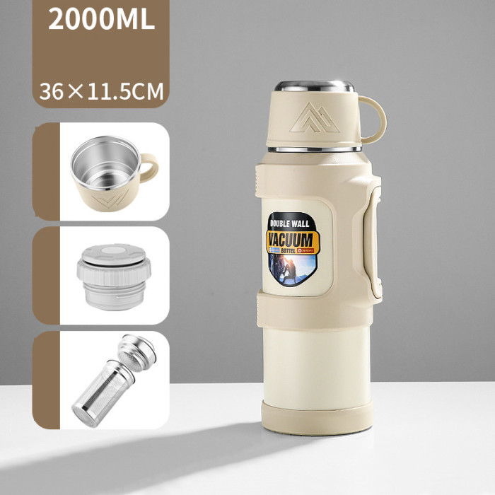 6L Insulation Pot Outdoor Large Capacity Steel Bottom Kettle Travel Tumbler Pot
