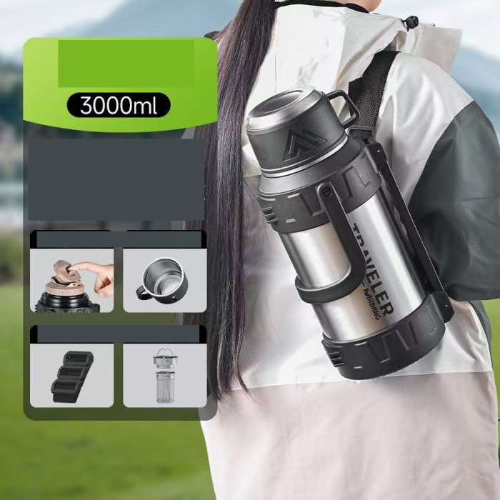 5.2L Large Capacity Pot Stainless Steel Kettle 316 Outdoor Bottle Car Thermos