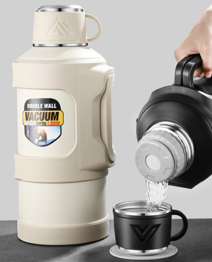 6L Insulation Pot Outdoor Large Capacity Steel Bottom Kettle Travel Tumbler Pot