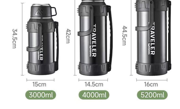 5.2L Large Capacity Pot Stainless Steel Kettle 316 Outdoor Bottle Car Thermos