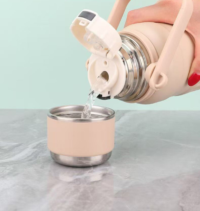 Water Bottle Vacuum Cup Portable Straw Thermal Insulation Cup Children's Student