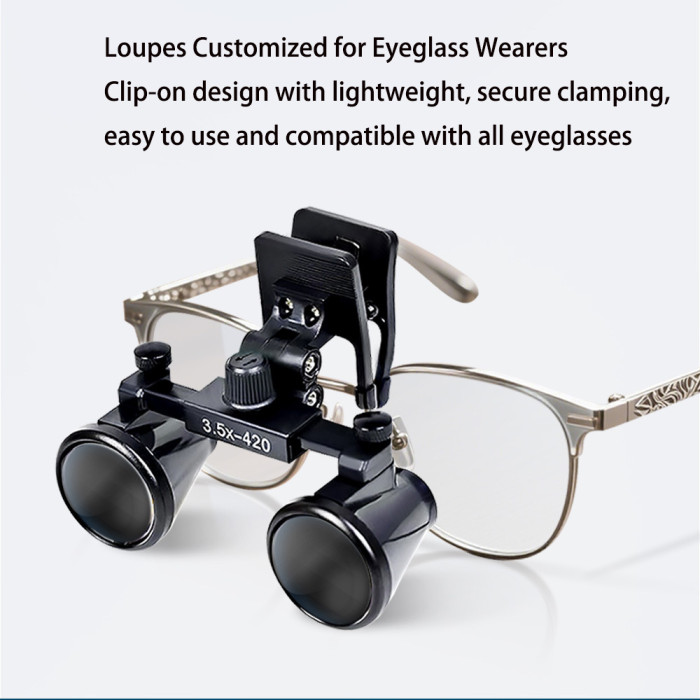 Dental Department Surgical Oral 2.5/3.5 Clip Myopia Glasses Binocular Loupe New
