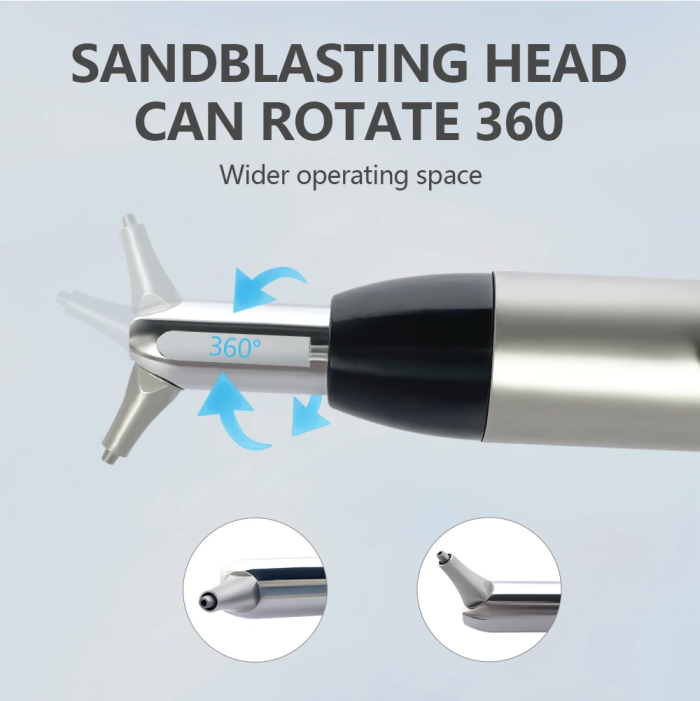 Dental Aluminum Oxide Blaster Interface Sandblasting Abrasion Polisher 2/4holes