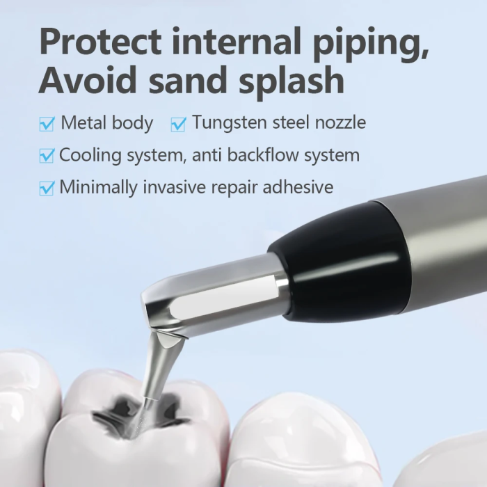 Dental Aluminum Oxide Blaster Interface Sandblasting Abrasion Polisher 2/4holes