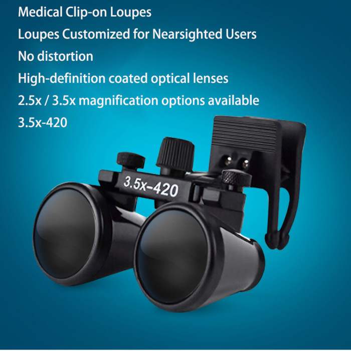 Dental Department Surgical Oral 2.5/3.5 Clip Myopia Glasses Binocular Loupe New