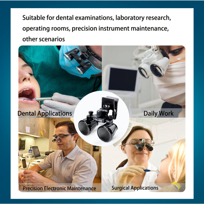 Dental Department Surgical Oral 2.5/3.5 Clip Myopia Glasses Binocular Loupe New