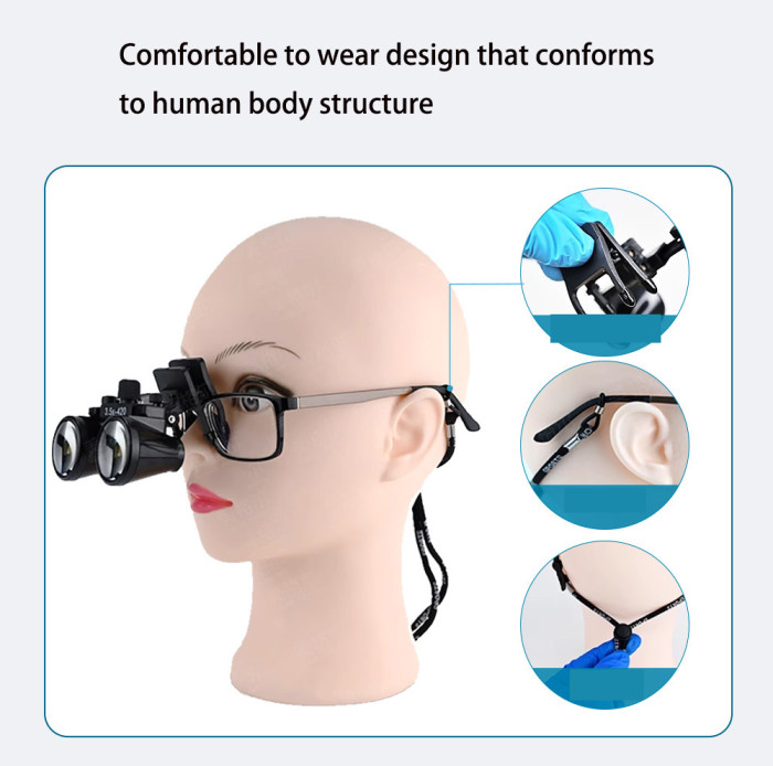 Dental Department Surgical Oral 2.5/3.5 Clip Myopia Glasses Binocular Loupe New