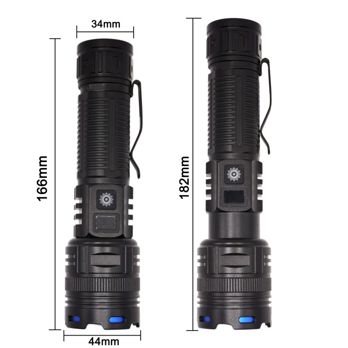 Flashlight Led Power Digital Display Torch Portable Outdoor Fast Charging New