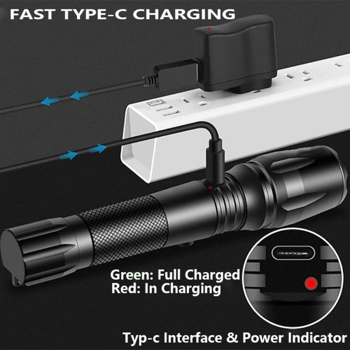 Strong Light Rechargeable Flashlight Household Outdoor Portable Flashlight Torch