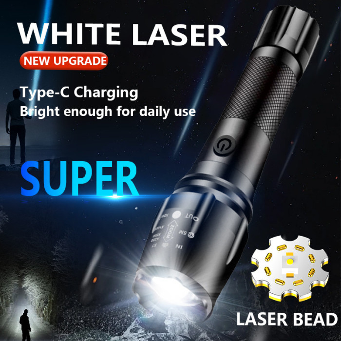 Strong Light Rechargeable Flashlight Household Outdoor Portable Flashlight Torch
