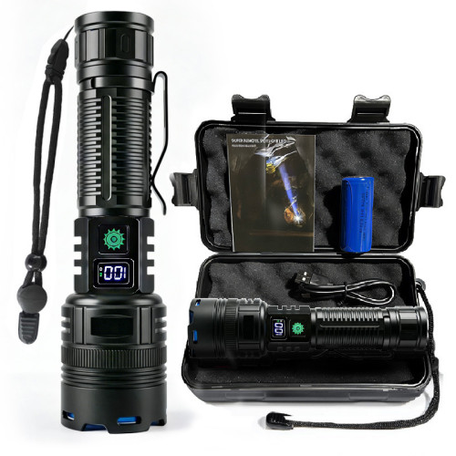 Flashlight Led Power Digital Display Torch Portable Outdoor Fast Charging New