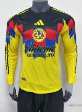 25-26 Club America Home Long sleeves Player Version Soccer Jersey