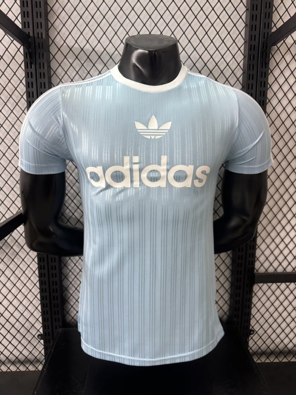2025 AD Casual Light Blue Player Version Training shirts *三叶草