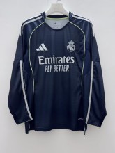 25-26 RMA Away Long Sleeve Fans Soccer Jersey