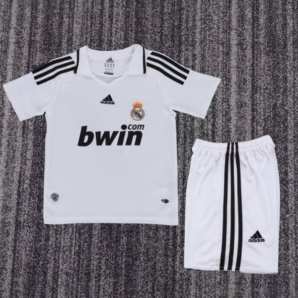 2008-2009 RMA Home Retro Kids Soccer Jersey 1:1 Thai Quality
