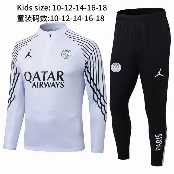 25-26 PSG High Quality Kids Half Pull Tracksuit