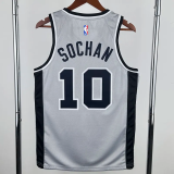 20-21 SA Spurs SOCHAN #10 Grey Top Quality Hot Pressing NBA Jersey (Trapeze Edition)