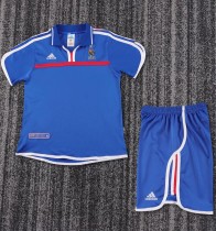 2000 France Home Retro Kids Soccer Jersey