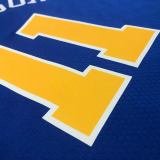 22-23 WARRIORS THOMPSON #11 Blue Top Quality Hot Pressing NBA Jersey (Retro Logo)