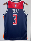 22-23 Wizards BEAL #3 Royal Blue Top Quality Hot Pressing NBA Jersey (Trapeze Edition)