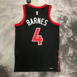 22-23 RAPTORS BARNES #4 Black red Top Quality Hot Pressing NBA Jersey (Trapeze Edition)
