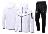 22-23 PSG White Hoodie Jacket Tracksuit#F404