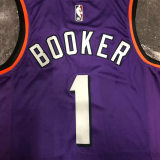 22-23 SUNS BOOKER #1 Purple Top Quality Hot Pressing NBA Jersey (Retro Logo)