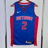 22-23 Pistons CUNNINGHAM #2 Blue Top Quality Hot Pressing NBA Jersey(V领)
