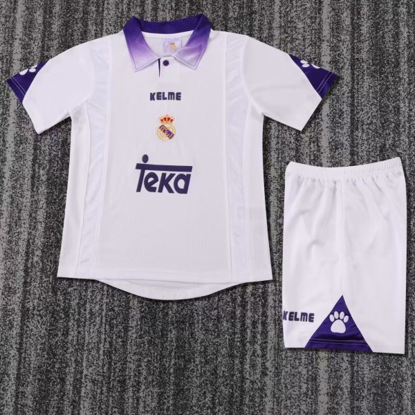 1997-1998 RMA Home Retro Kids Soccer Jersey
