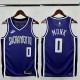 24-25 KINGS MONK #0 Purple Retro Top Quality Hot Pressing NBA Jersey(V领）