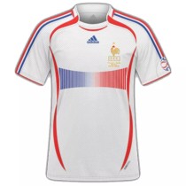 2006 France Away White Retro Soccer Jersey Item