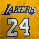 2009 LAKERS BRYANT #24 Yellow Retro Top Quality Hot Pressing NBA Jersey