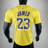 2023 LAKERS JAMES #23 Yellow Quick drying T-shirt