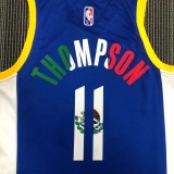 21-22 Warriors THOMPSON #11 'Mexico' Blue City Edition Top Quality Hot Pressing NBA Jersey